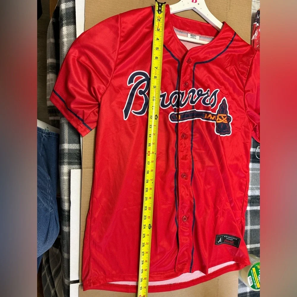 BDA Sports Red Atlanta Braves Baseball Jersey Number 23 Micheal Harris II Unisex - Picture 6 of 10